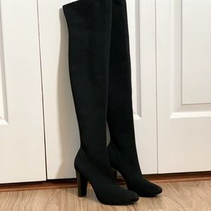 Charles Pointed Black High Heel Boots